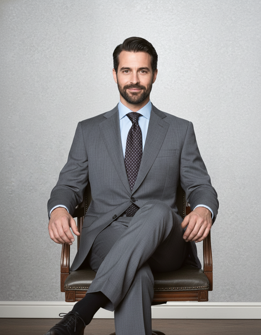 Washable Wool Suit: Mid Grey - 7