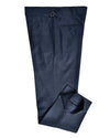 Dugdale Navy Blue Wool Flannel Dress Pant