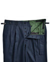 Dugdale Navy Blue Wool Flannel Dress Pant