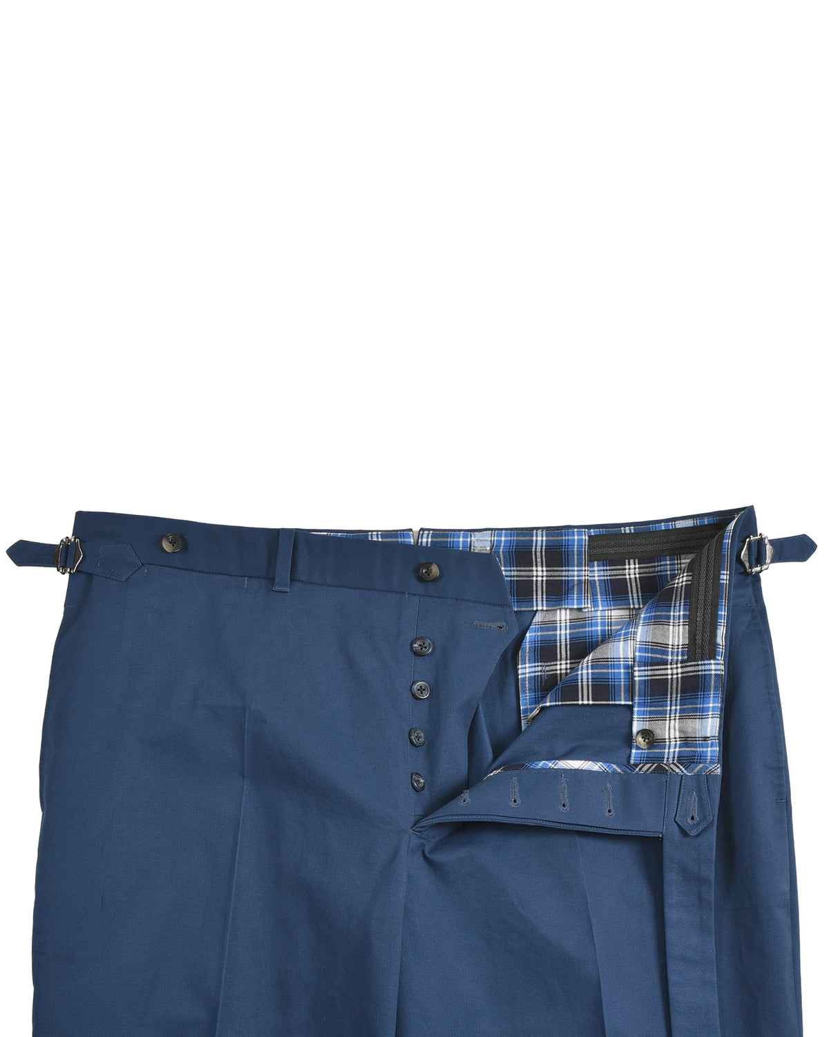 Soft Dark Blue Stretch Twill Pants - 4