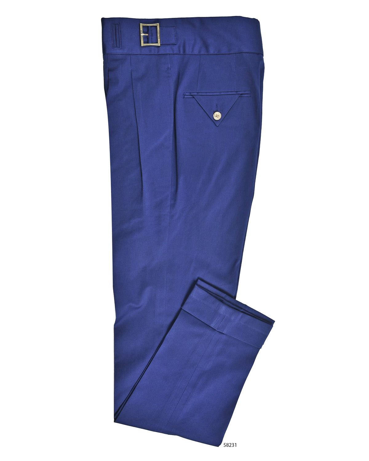 Dark Royal Blue Satin Cotton - 1