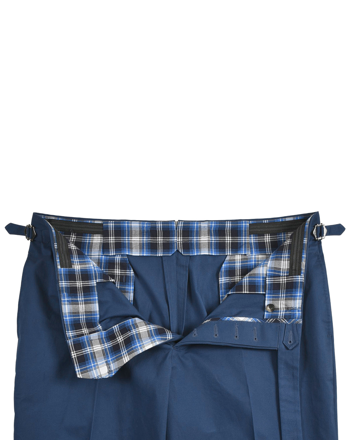 Soft Dark Blue Stretch Twill Pants - 5