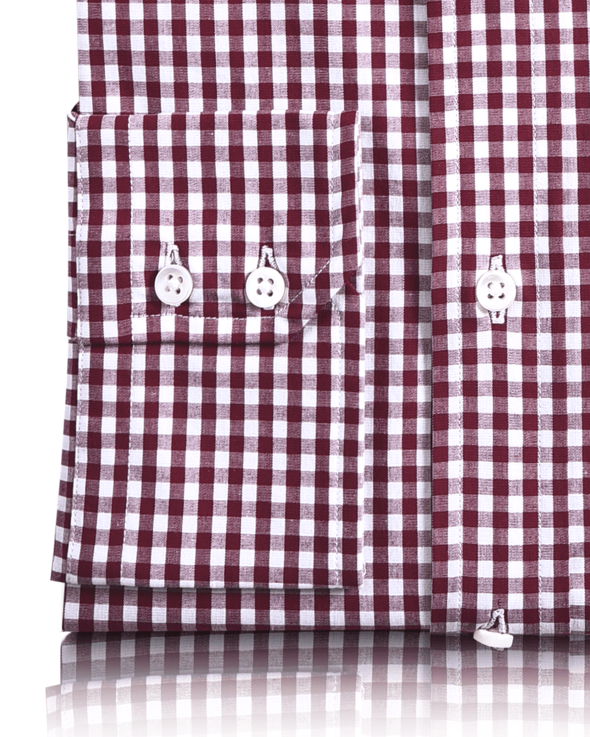 Deep Red Gingham Shirt - 3
