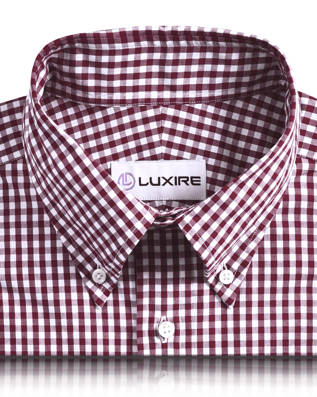 Deep Red Gingham Shirt - 2