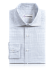 Front view of custom check shirts for men by Luxire navy white