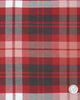 Close up view of custom check shirts for men by Luxire red and grey