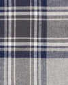 Dark Gull Grey Navy Plaid Flannel Shirt