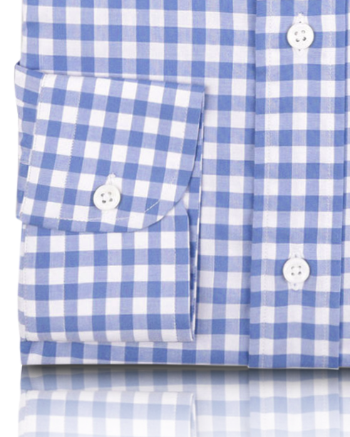 Ultramarine Light Blue Checks on White - 3