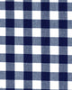 Close up view of custom check shirts for men by Luxire in navy gingham