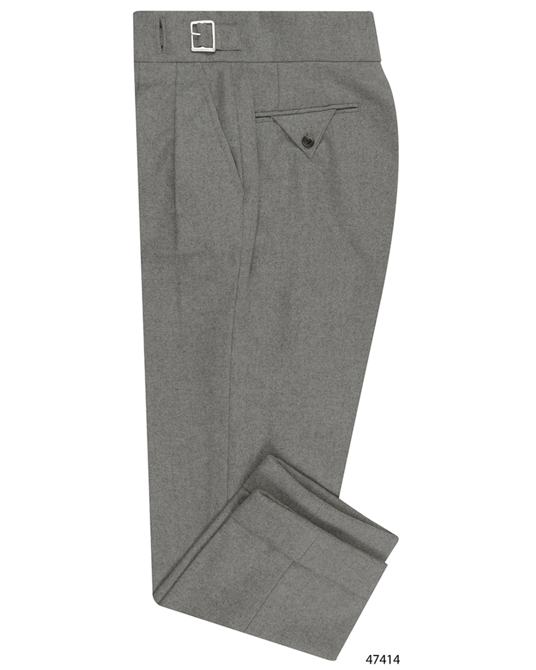 Gurkha Pant in Ethomas Wool Cashmere: Light Grey Wool - 1