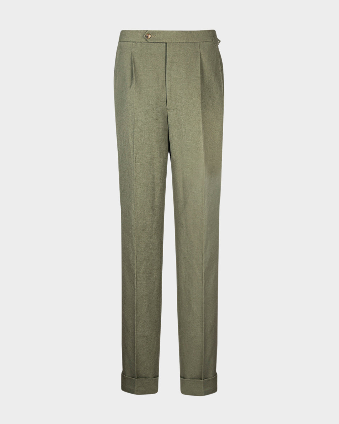 Linen Cotton Canvas: Olive Pant - 7
