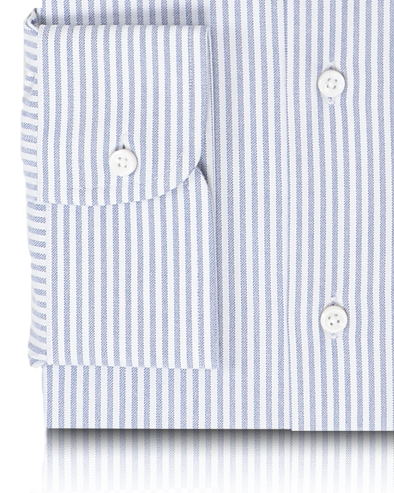 Cornflower Dress Stripes Oxford Shirt - 3