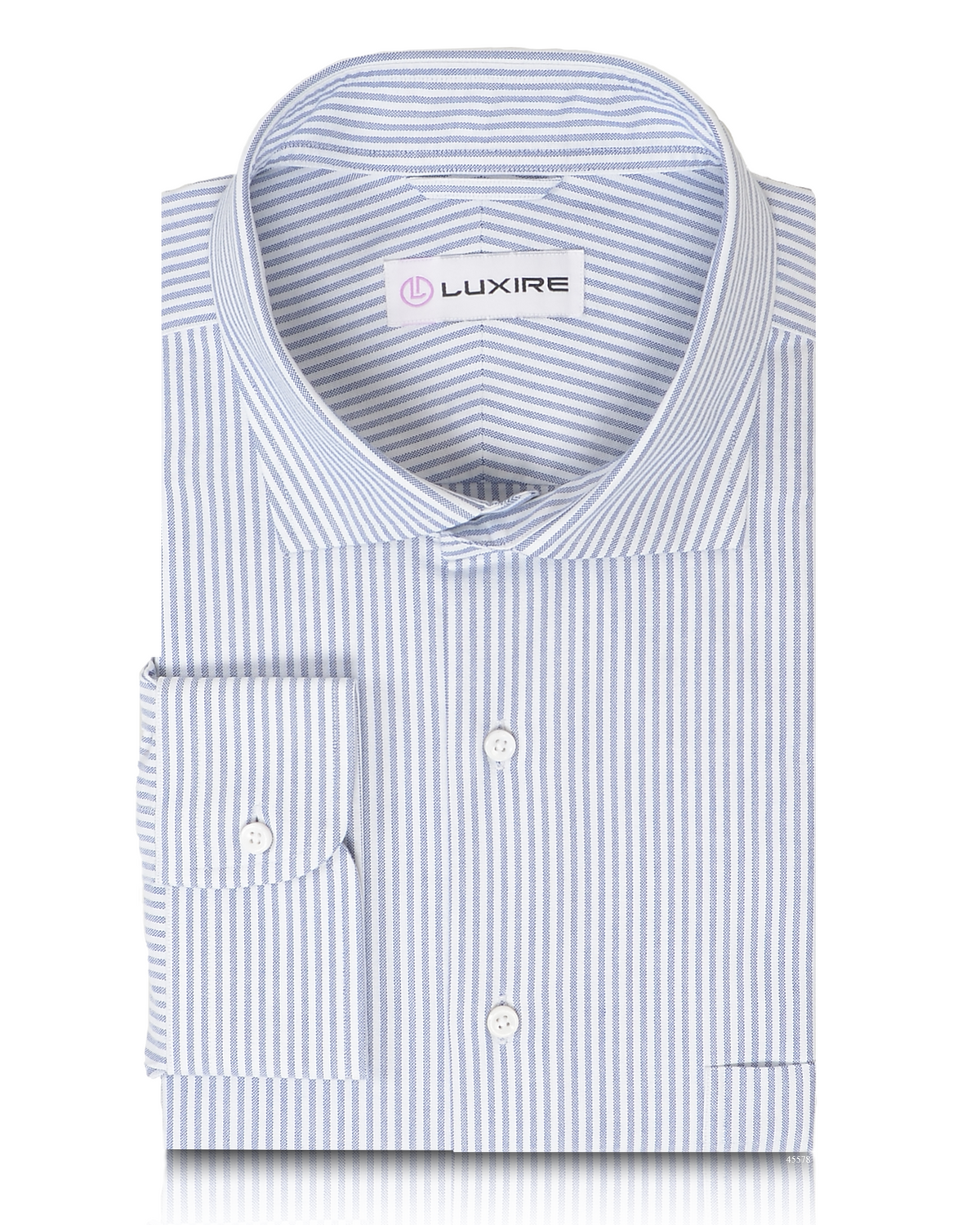 Cornflower Dress Stripes Oxford Shirt - 1