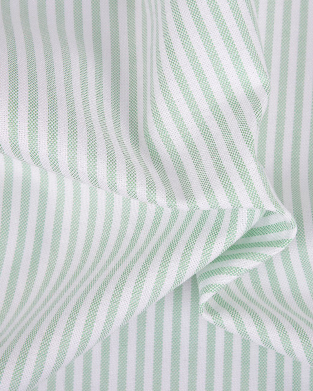 Classic Oxford: Light Green University Stripes Shirt - 11