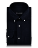 Front of the custom oxford shirt for men by Luxire in midnight navy