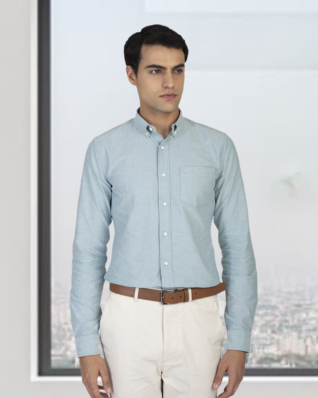 Mint Green Oxford Shirt - 8