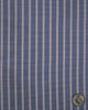 Close up of the custom oxford shirt for men by Luxire in navy awning with red pinstripes