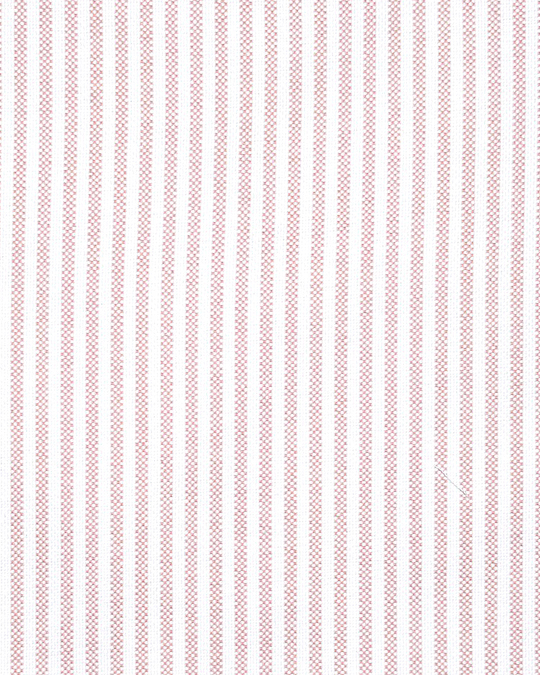 Close up of the custom oxford shirt for men by Luxire in white with pink university stripes