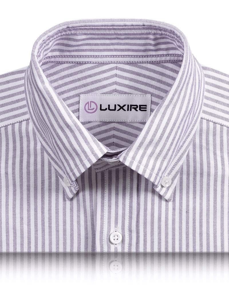 Purple  Dress Stripes Oxford Shirt