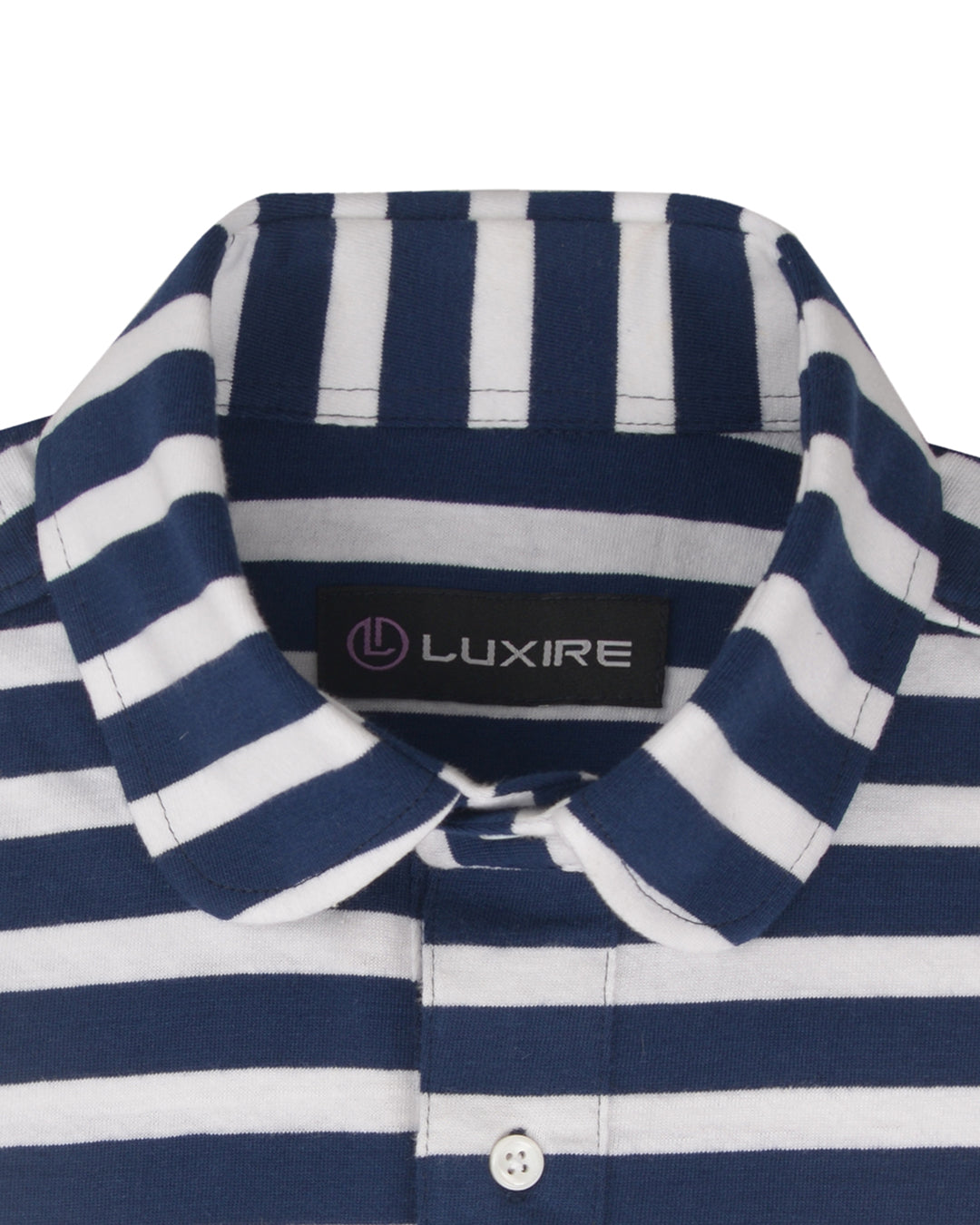 Cobalt Blue White Stripes T-shirt - 2