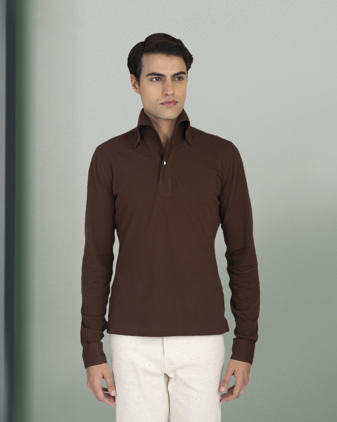 Brown Pique Polo T-Shirt - 2