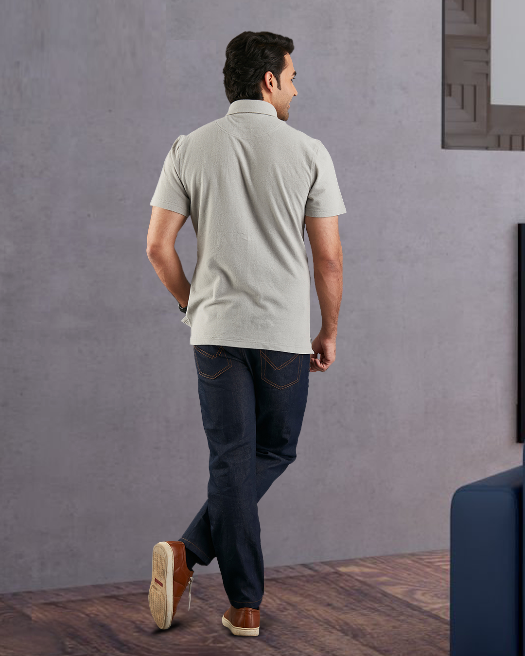 Porpoise Grey Polo T-Shirt - 5