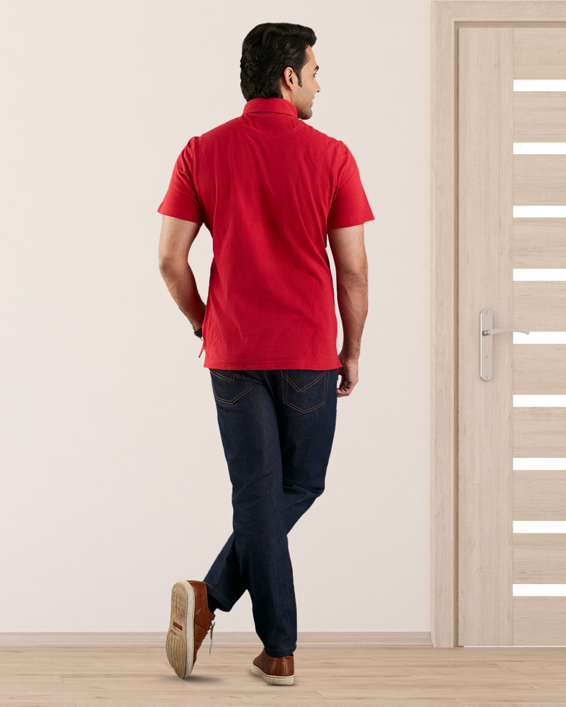 Plain Red Polo T-Shirt