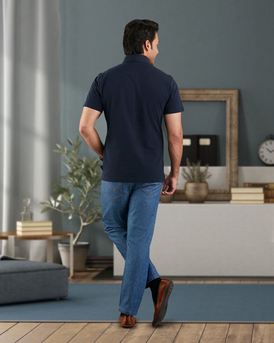 Navy Polo T-Shirt - 5