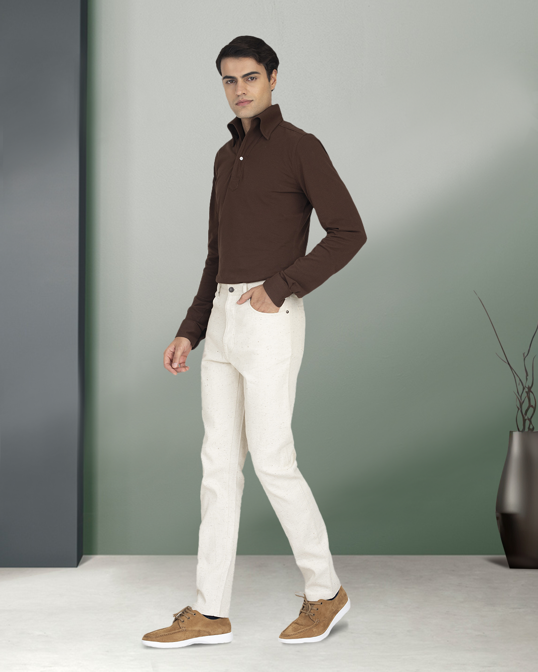 Stretchable Melange Denim Jeans - 3