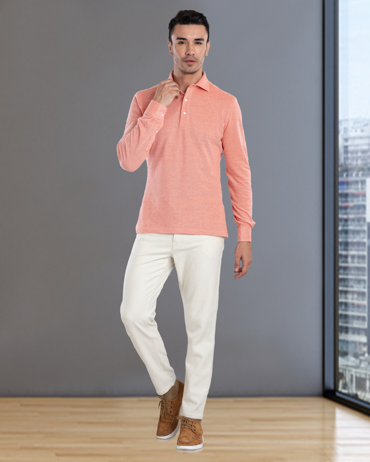 Cream Wool Jeans - 3