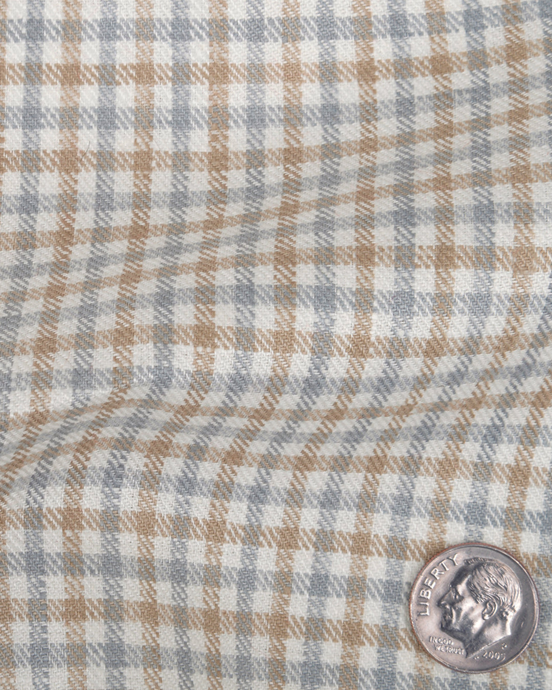 Linen: Bronze Silver Mini Checks - 5