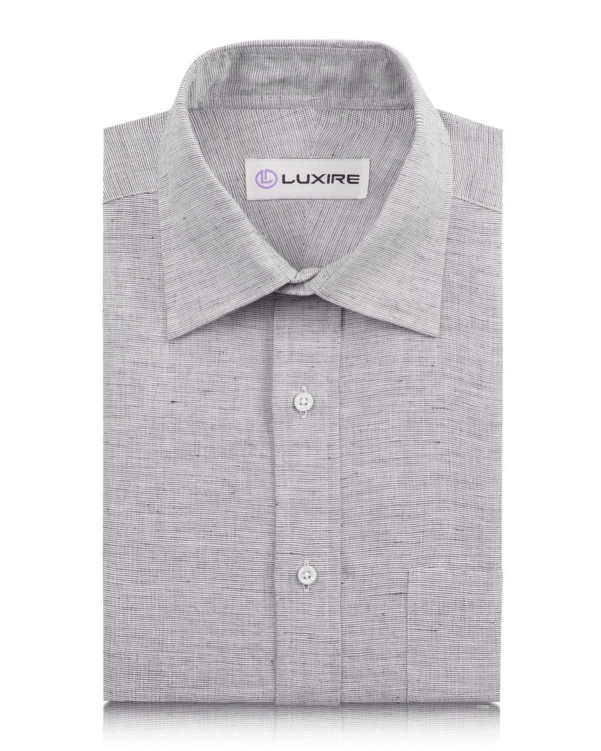 Cotton Linen: Black White Chambray Shirt - 1