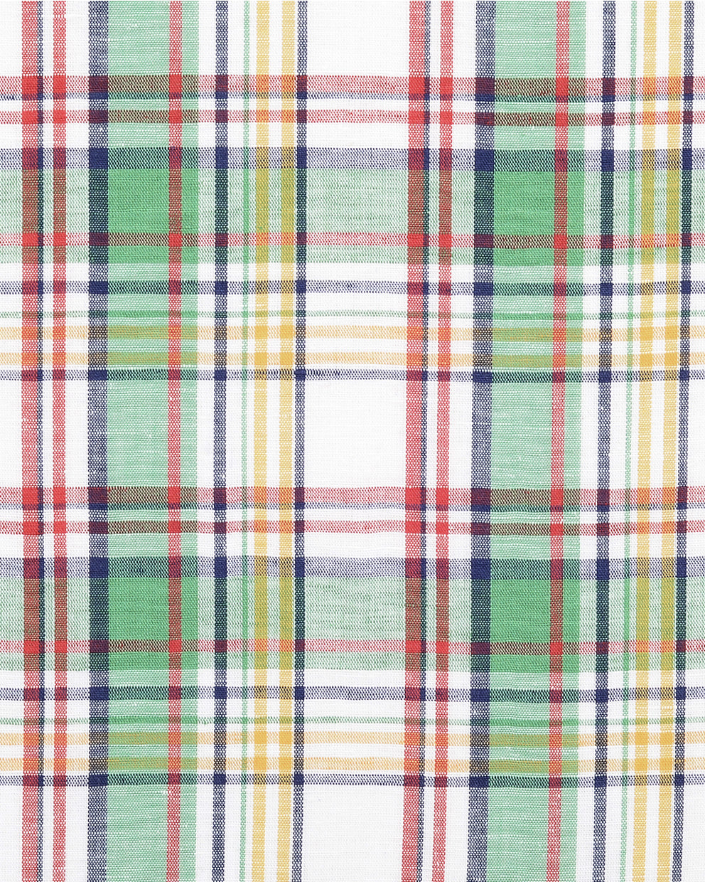 Close up of the custom linen shirt for men in multi-coloured checks by Luxire Clothing