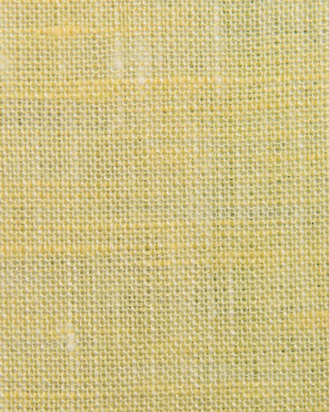 Close up view of custom linen shirt for men in pale yellow