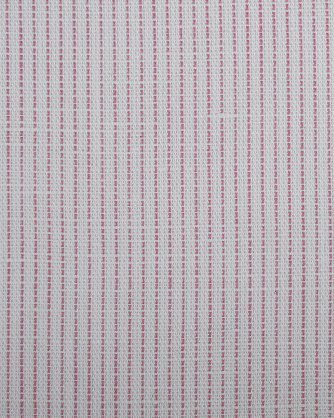 Cotton Linen: Light Pink Stripes On White