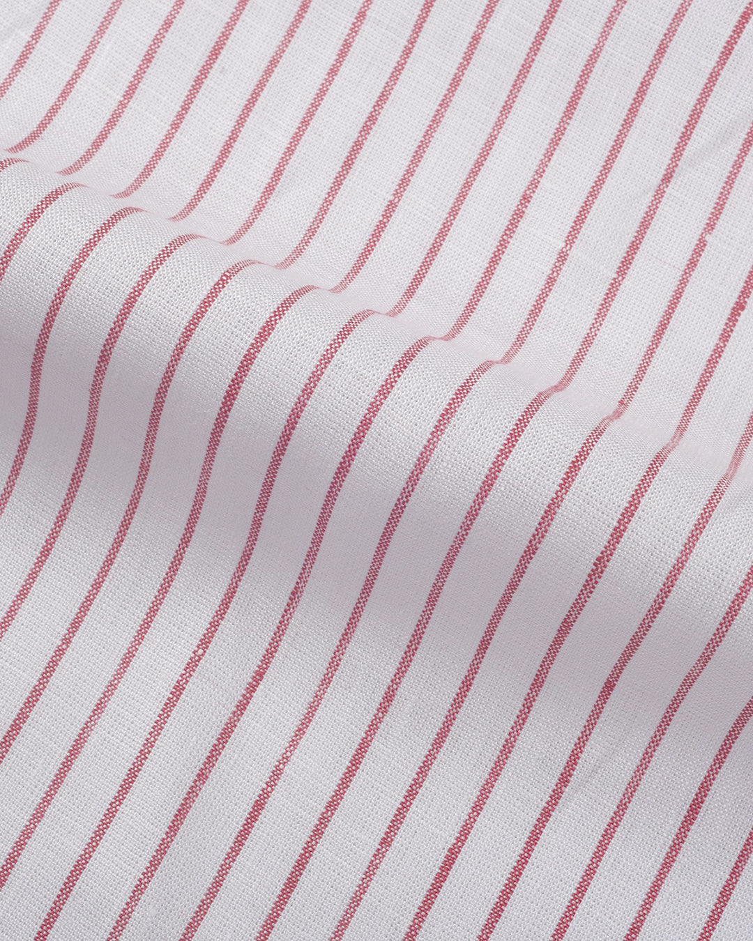 White Red Pin Stripes Linen - 4