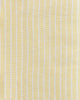 Close up of the custom linen shirt for men in pastel yellow with white stripes by Luxire Clothing