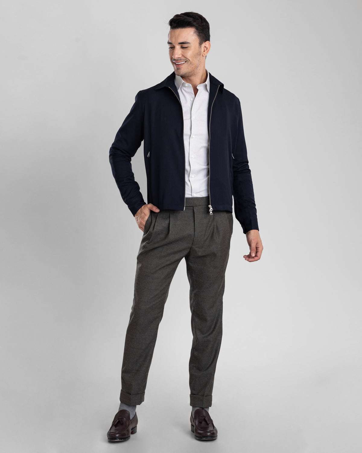 VBC: Navy Covert Twill Shirt Jacket - 2