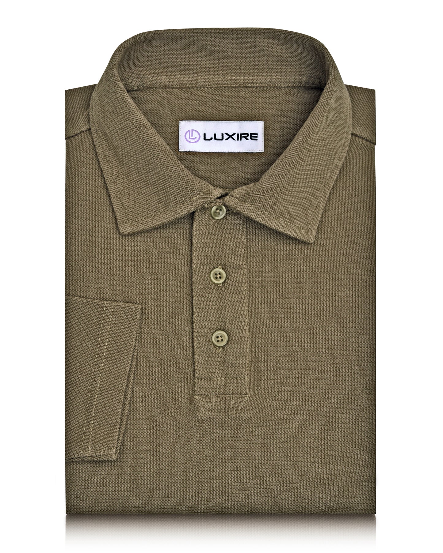 EZS Aria Olive Long Sleeve Polo