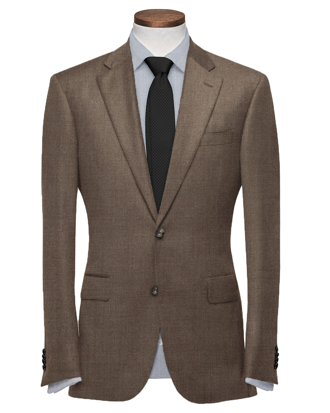 Dugdale Fawn Brown Wool Flannel Suit