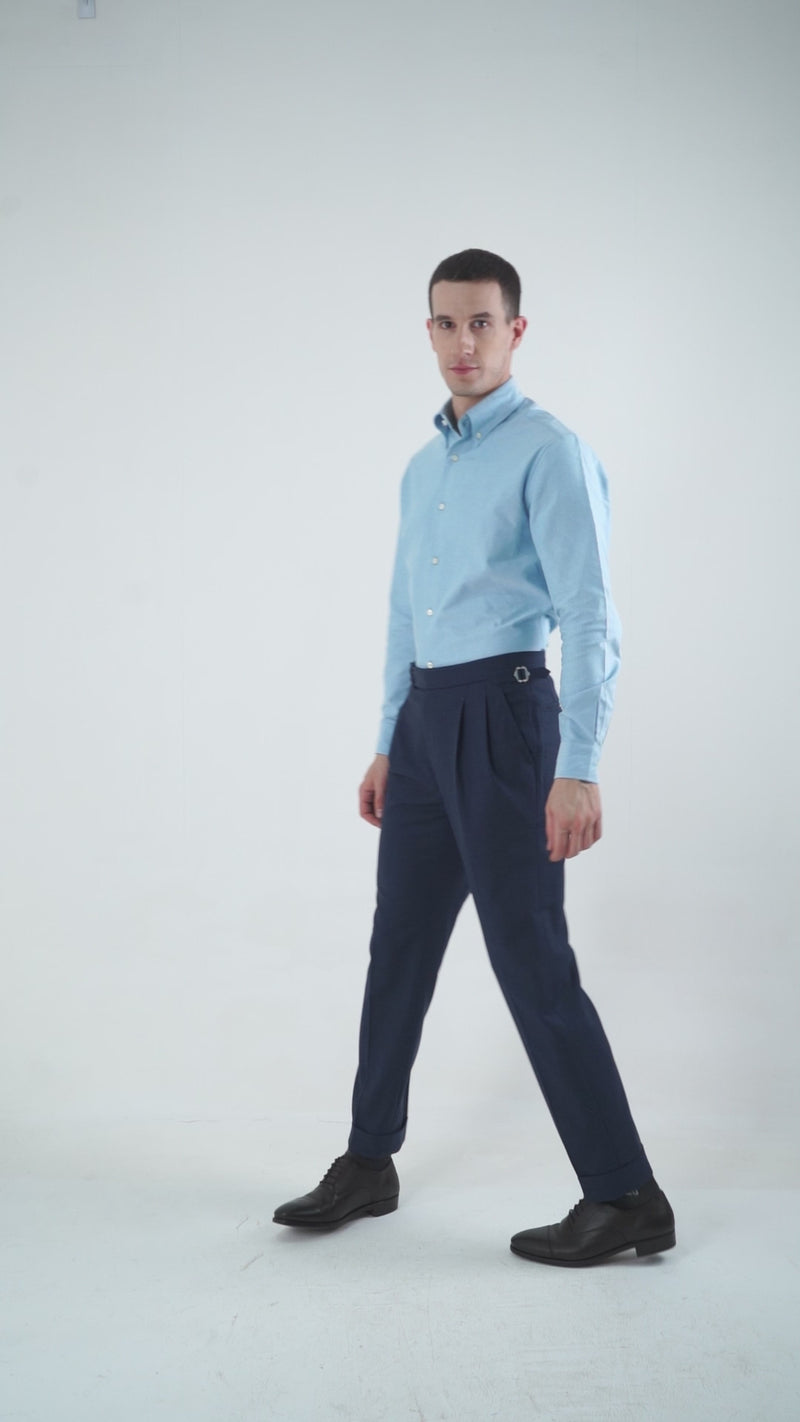 Classic Aqua Blue Oxford Shirt