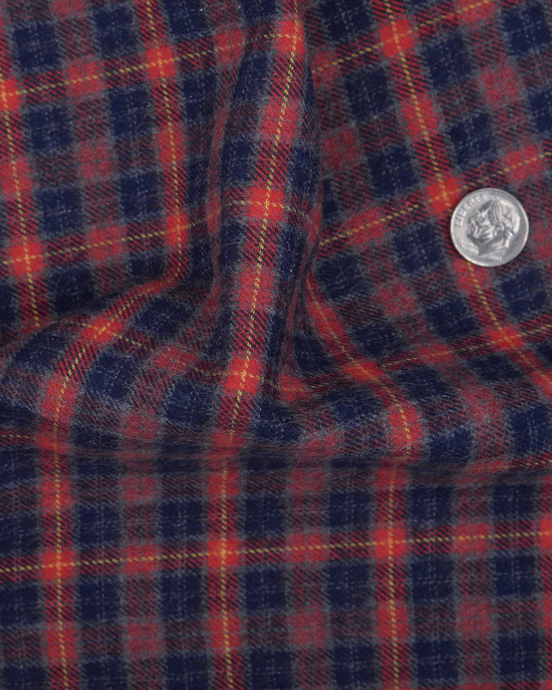 Red Navy Grey Tattersall Work Shirt - 5