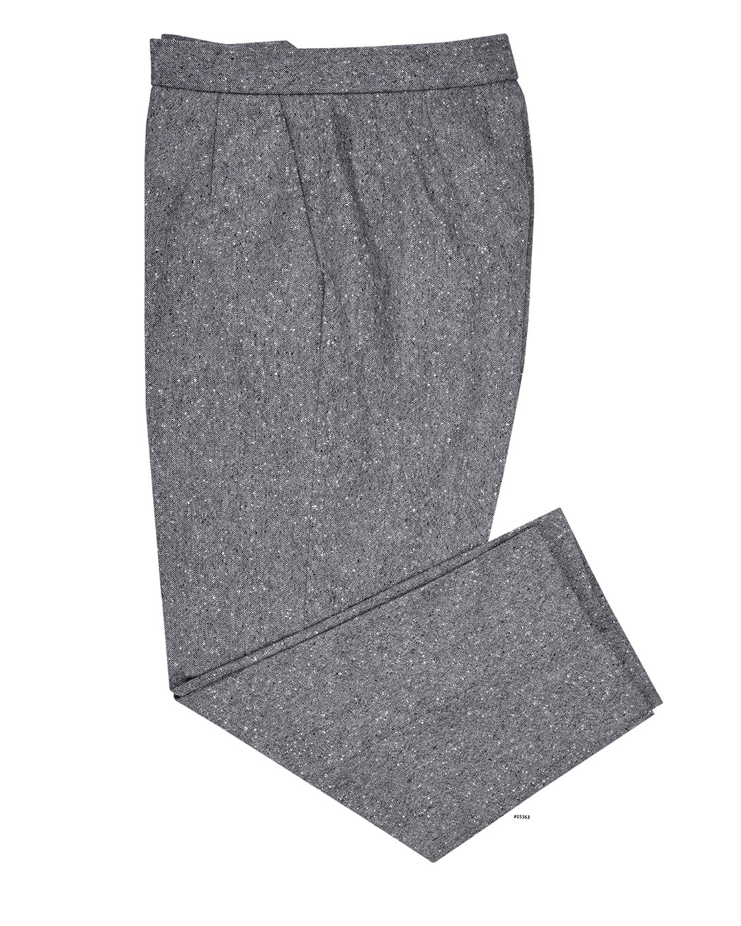 Holland & Sherry Tweed Wool Black & White Point Tweed - 1