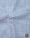 Light Blue and White Tattersall Checks