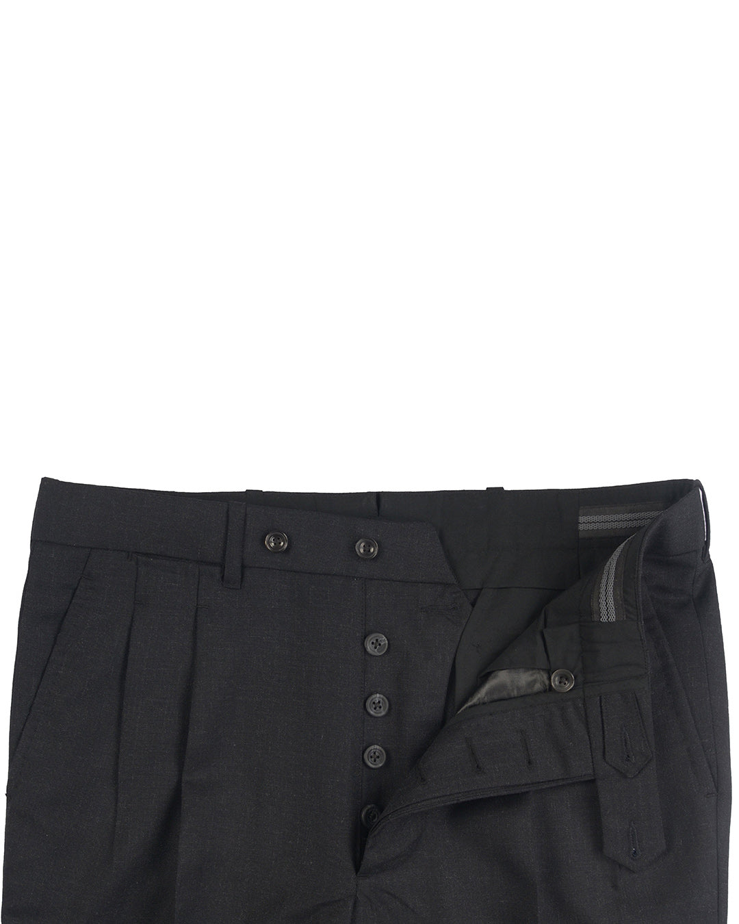 Dugdale Fine Worsted Pant- Charcoal Plain - 3