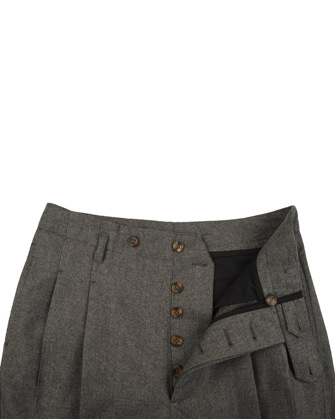 Minnis Flannel: Grey Worsted Pants - 3