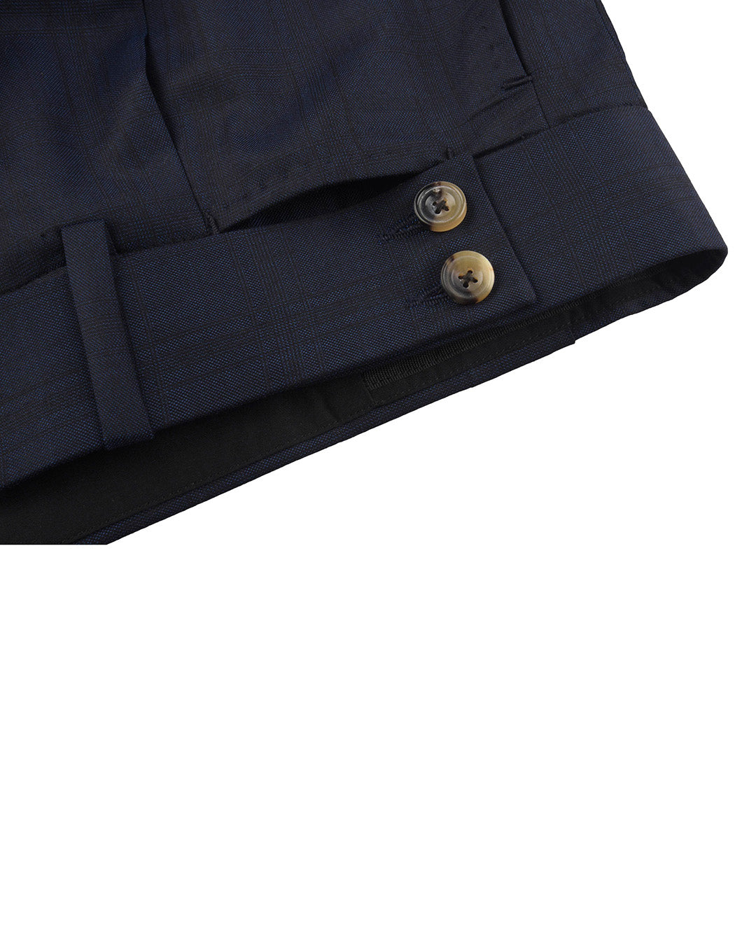 Drago Navy Checks Super 160s Wool