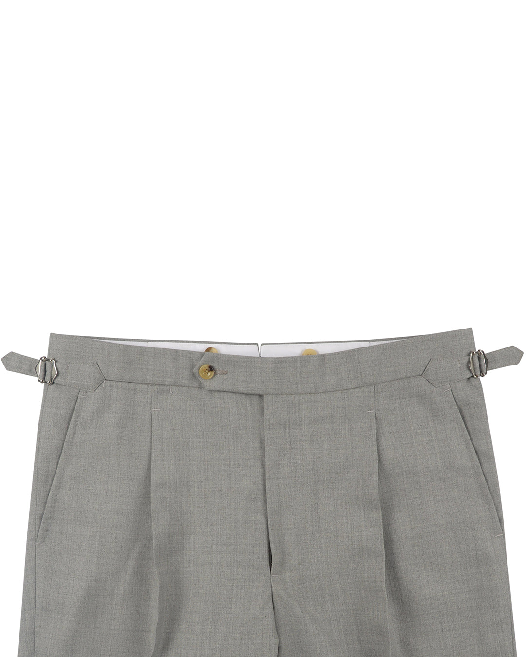 Holland & Sherry Crispaire Light Grey Solid - 2