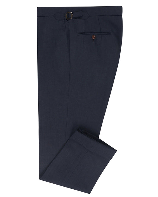 Dugdale Fine Worsted Pant - Blue Pinhead