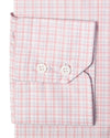 Alumo Salmon Pink and Grey Mini Tartan Checks